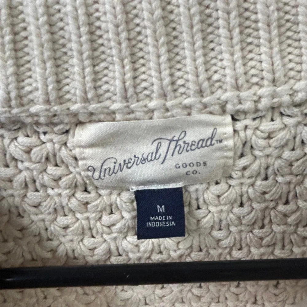 Universal Thread Medium Ombre Cream unisex Sweater Long‎ Sleeve Crocheted